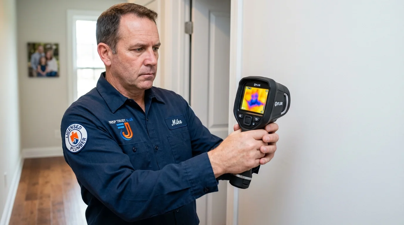 Thermal imaging leak detection by Johns Plumbing LLC in East Haddam